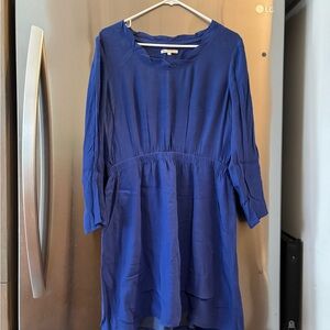 Royal Blue Long-Sleeve Tunic Dress - Unknown Brand